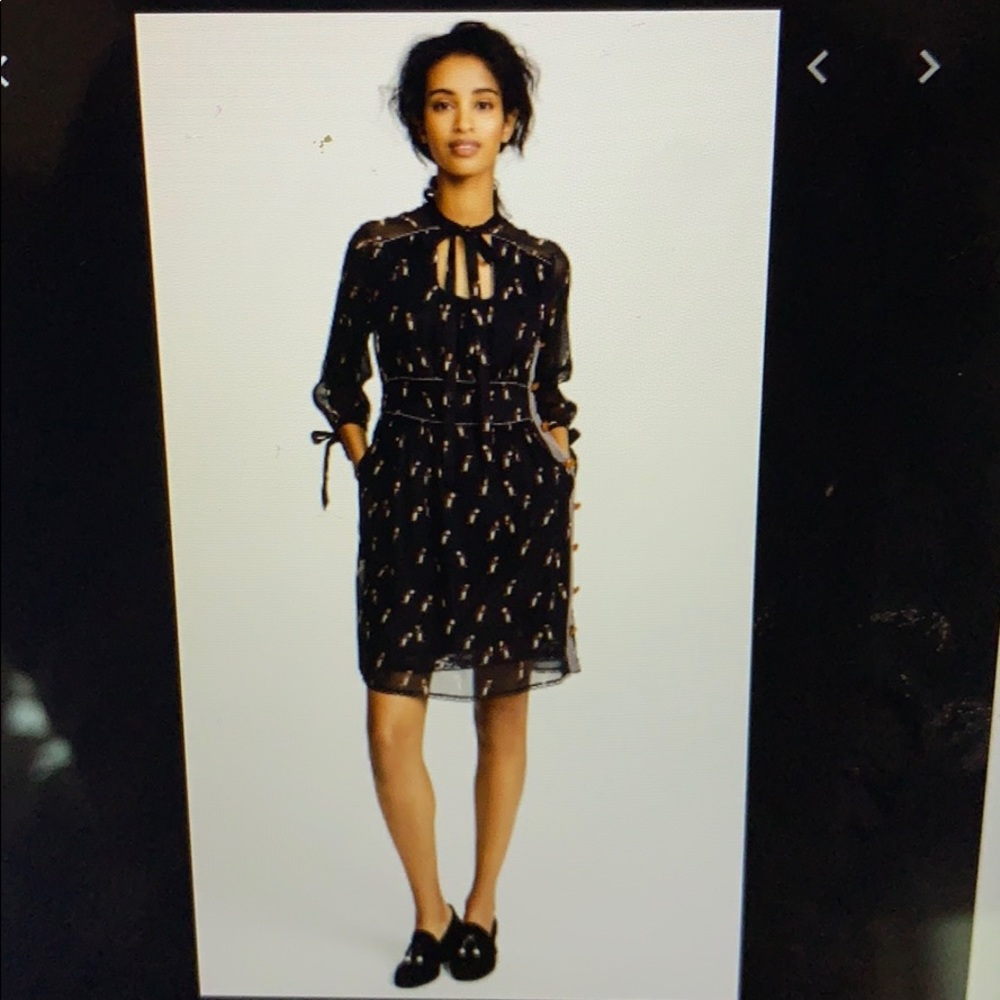 NWT Coach Penguin Tie Neck Dress